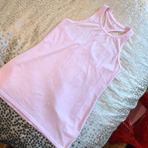 Athleta High neck shadow Stripe Chi tank